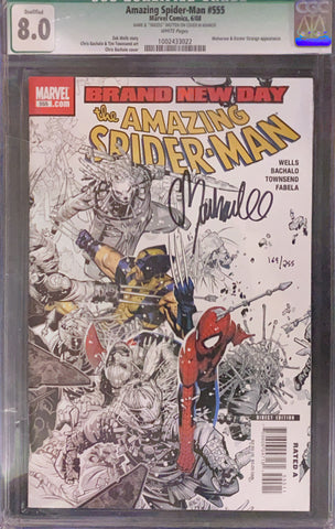 Amazing Spider-Man #555 CGC 8 Signed by Chris Bachalo