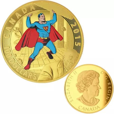 14-Karat Gold Coin - Iconic Superman Comic Book Covers Superman 4 1940